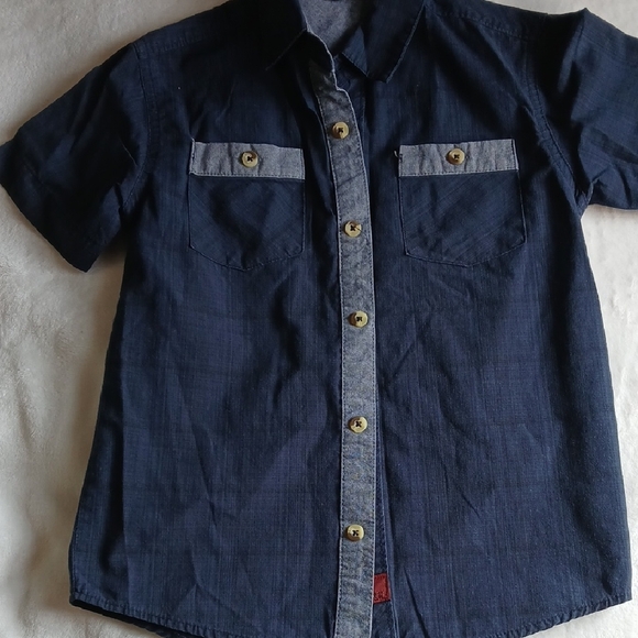 Arizona Jean Company Blue & Green Plaid Short-Sleeve Button-Up Shirt - Boys - Picture 10 of 16